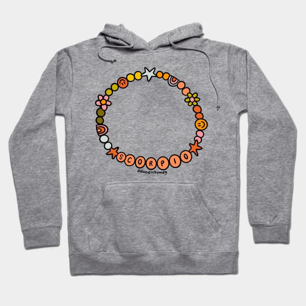 Scorpio Friendship Bracelet Hoodie by Doodle by Meg